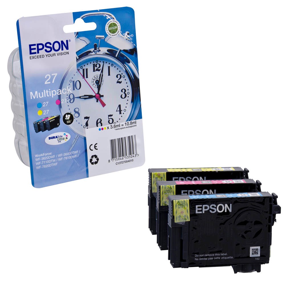 Epson 27 T2705 Cyan Magenta Gelb Druckerpatronen 3er Set Office Discount 1810